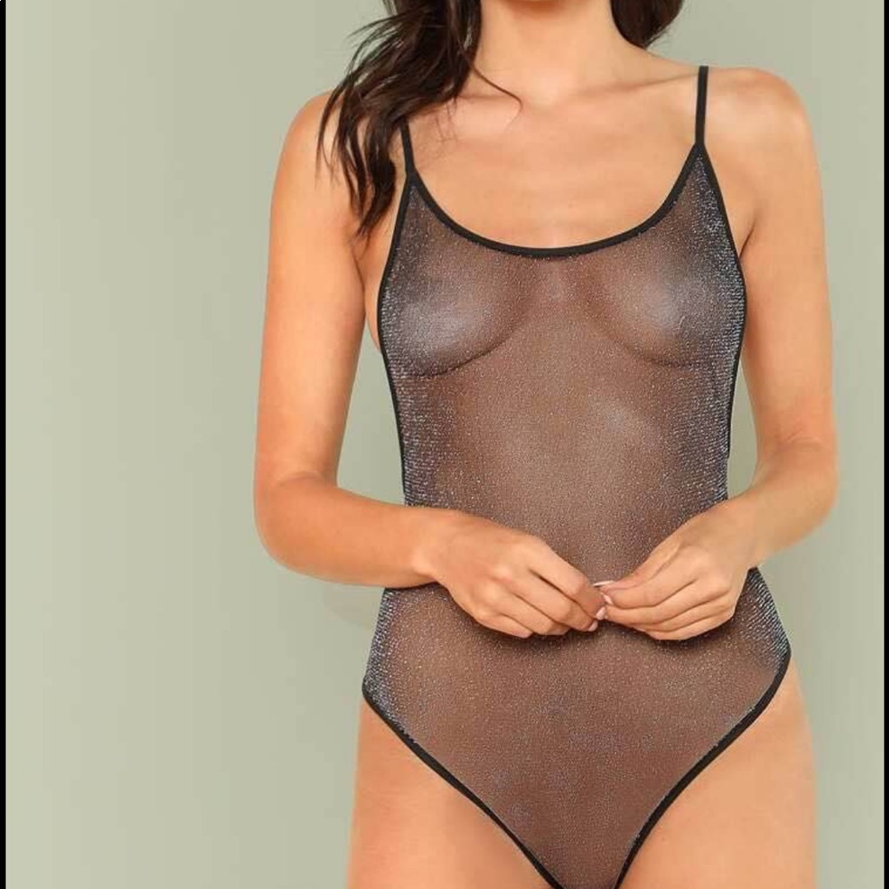 Sparkly mesh bodysuit